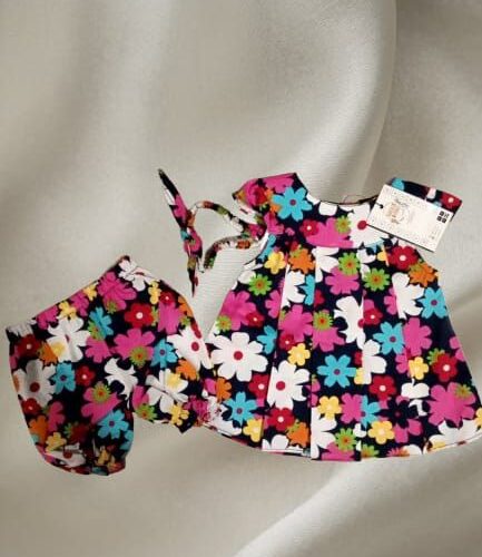 Baby girl's floral frock suit