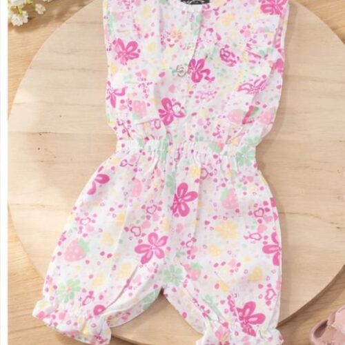 Baby girl's floral romper