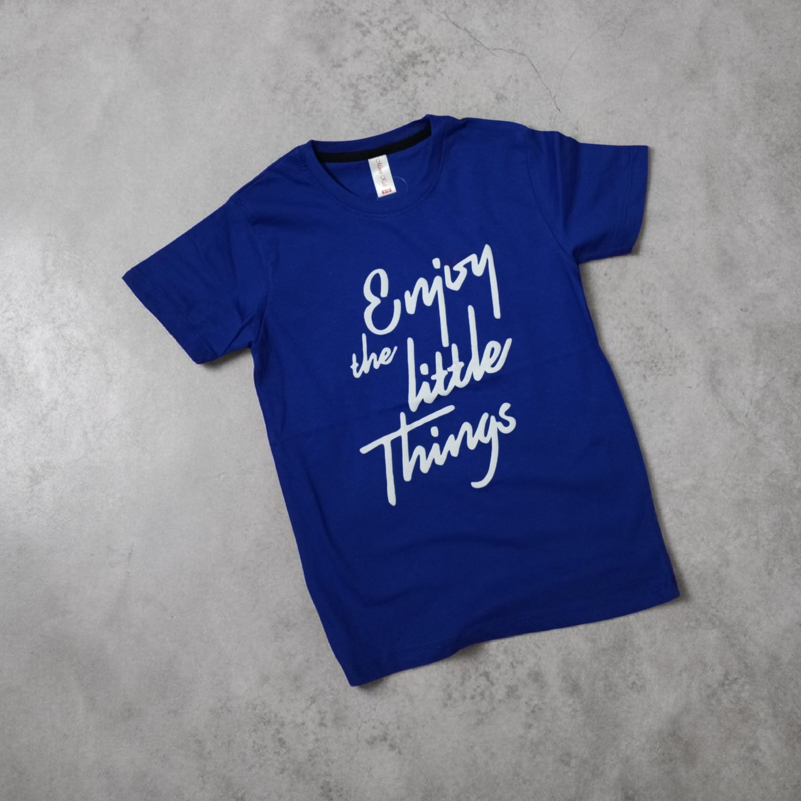 👕 Bright Blue Embossed Tee